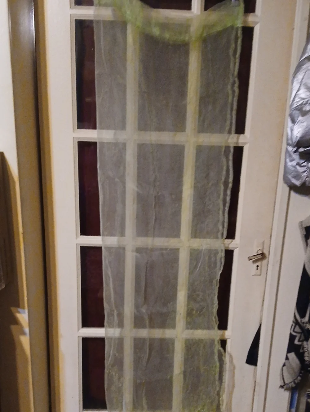 Sheer Light Green Window Scarf - Unbranded